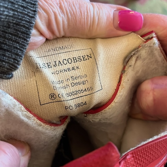 Isle Jacobsen Womens Short Rain Boots Red 36 Lace Up Cotton Lining Sustainable - Picture 9 of 15